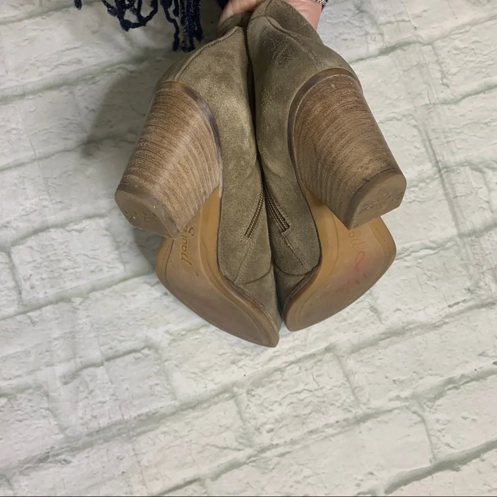 Paul Greene tan suede booties Austria
